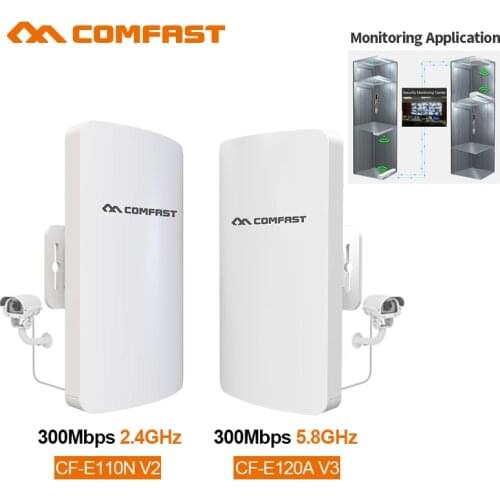 Comfast 2.4Ghz/5Ghz 300Mbps Wireless Outdoor Router CPE Bridge 1-3KM Long Range Wifi Signal Extender Access Point Nanostation