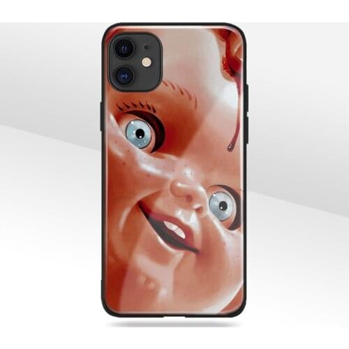 Childs play Chucky face tempered glass soft silicone Phone case For iPhone SE 6s 7 8 Plus X XR XS 11 Pro Max cover shell