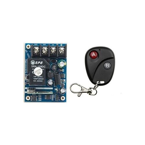 DC12V 24V 36V 48V 10A 1CH RF wireless remote control switch System, 1X Transmitter + 1 X Receiver,315/433 MHZ window/Garage Door