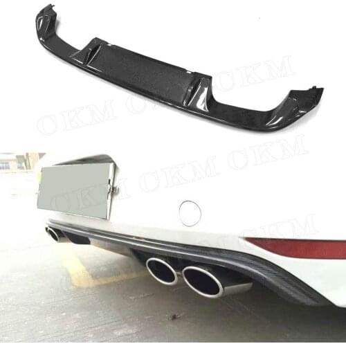 Carbon Fiber Rear Bumper Diffuser Lip Spoiler for Volkswagen VW GOLF 7 R R LINE Hatchback 14-17 Non Standard