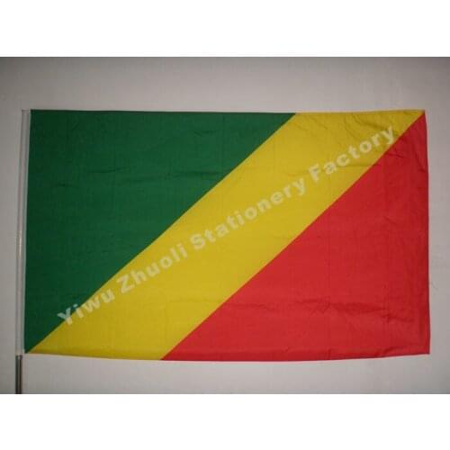 Congo Flag 150X90cm (3x5FT) 115g 100D Polyester Double Stitched High Quality Free Shipping
