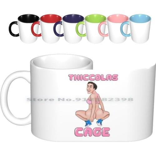 Thiccolas Cage-Dummy Thicc Nicolas Cage Meme Ceramic Mugs Coffee Cups Milk Tea Mug Nicolas Cage Nick Cage Nicholas Cage Con Air