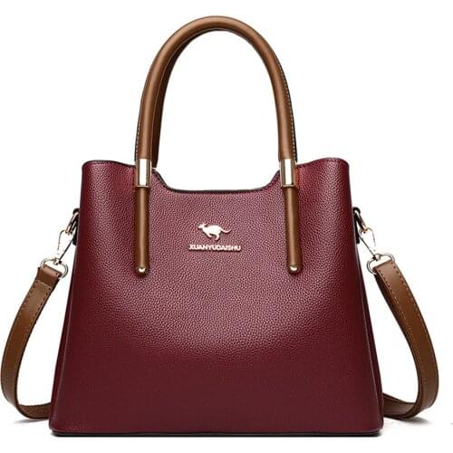 Leather Casual Crossbody Bags for Women 2020 Ladies Luxury Designer Tote Handbag Top-Handle High Quality Shoulder Bag Sac A Main