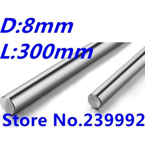 Linear shaft 8mm 300mm long harden linear rod chrome plated linear motion guide rail round rod Shaft for cnc parts