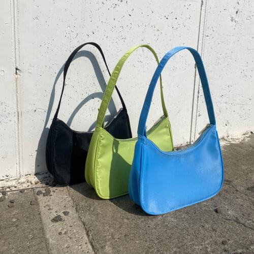 Fashion Women Hobos Underarm Bag Nylon Ladies Single Shoulder Bags Clutch Purse Handbags All-match Simple Small Tote Female Bag