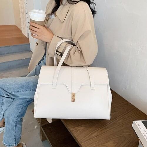 Fashion Womens Top-Handle Bags Autumn Winter New Lady Handbags Big Travel Bag Luxury Leather Shoulder Bags Female Shopping Bag