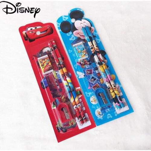 Disney Cartoon Mickey Mouse School Stationery Set 5-piece Set of Childrens School Supplies Prizes Birthday Gifts