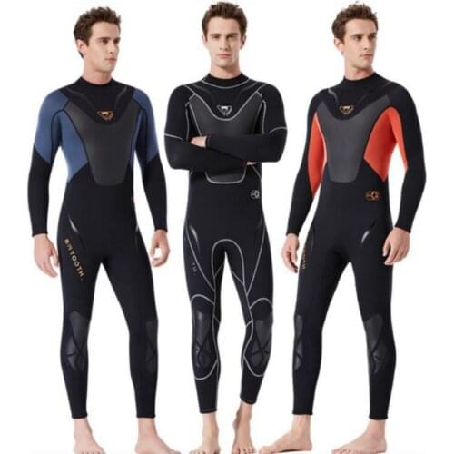 3mm Full Body Neoprene Suit Man Surf Diving Snorkeling Wetsuit Underwater Long Sleeve Swimsuit Surfing Swimming Diving Suit