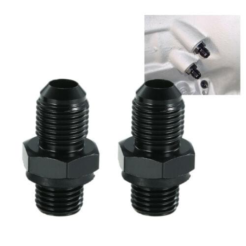 A Pair 6AN/8AN Flare To 1/4" NPT Male Straight Fitting Flare Transmission Oil Cooler Union Flare Pipe Adapter Cooler Accessories