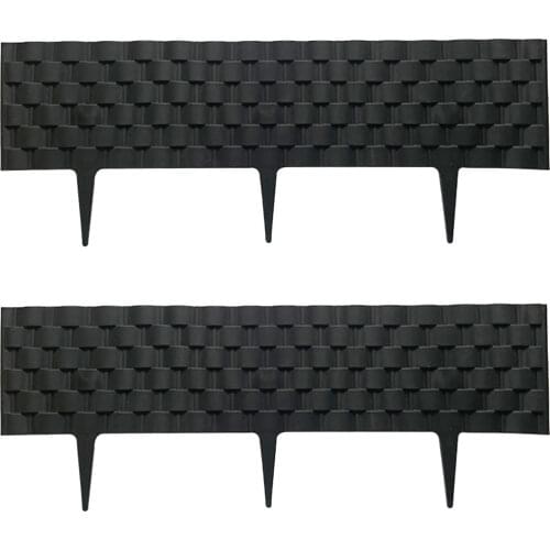 2PCS Removable Garden Fence Edging For Wedding Decoration DIY Plastic Lawn Edging Plant Border Garden Landscape Decoration