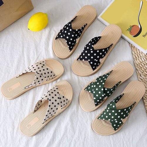 Slippers Womens Outerwear 2020 Summer New Fashion Slipper Cross Wave Point Sandals Casual all-match Comfortable Soft Bottom Slip
