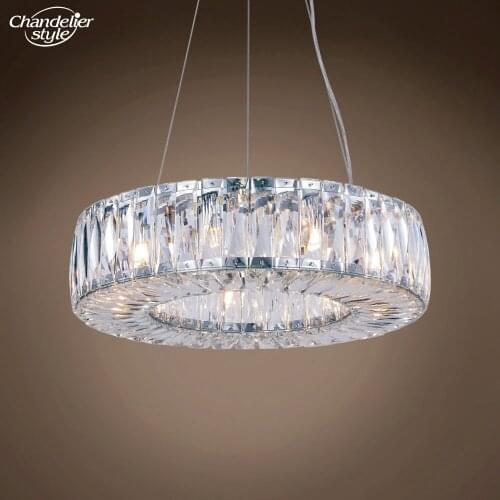 Modern Halo Crystal Chandelier Lamp Light Lighting Luxury Round Chandeliers Hanging Fixtures for Home Restaurant Dining Room