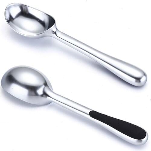 Zinc Alloy Ice Cream Spoon Multifunctional Ice Cream Spoon Coffee Spoon Milk Powder Spoon Anti-Ski Cake Spoon With ABS Handle
