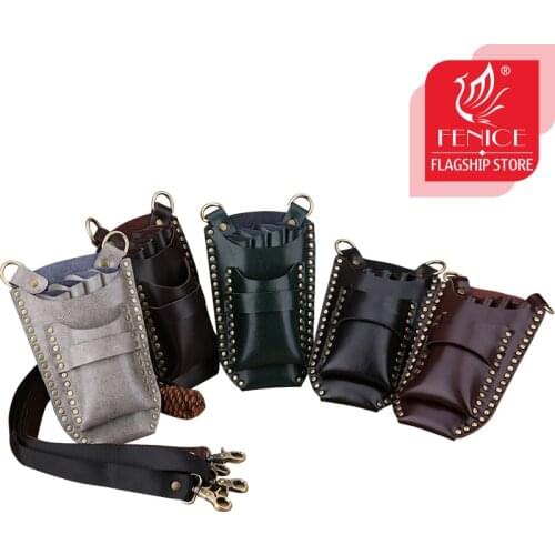 Fenice Fashion Barber Hair Scissor Bag Hairdressing Holster Pouch Holder Case Bag with Waist Shoulder Belt Hair Tool