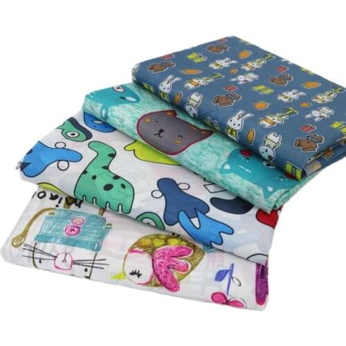100cm*148cm cartoon Print polyester taffeta fabric thin waterproof material for children raincoat Umbrella Tent