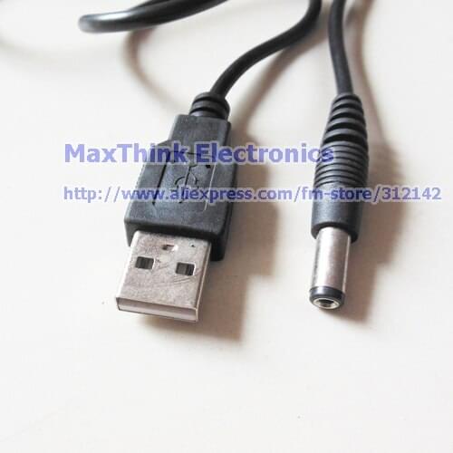 USB 2.0 A to DC Powe Plug 5.5x2.1mm 5.5/2.1mm Barrel male Charging Data Connector Cable, 3pcs, Free shipping