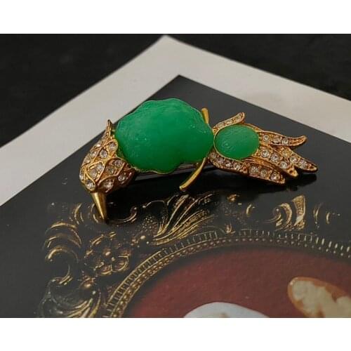 European and American medieval series vintage bird brooch