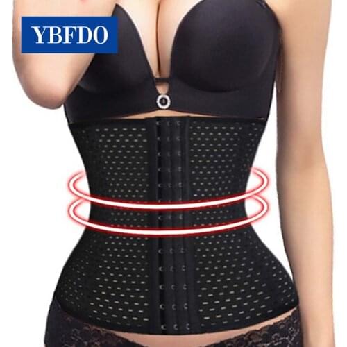 YBFDO Women Waist Trainer Body Shapers Slimming Belt Three Breasted Sexy Shapewear Weight Loss Sport Workout Body