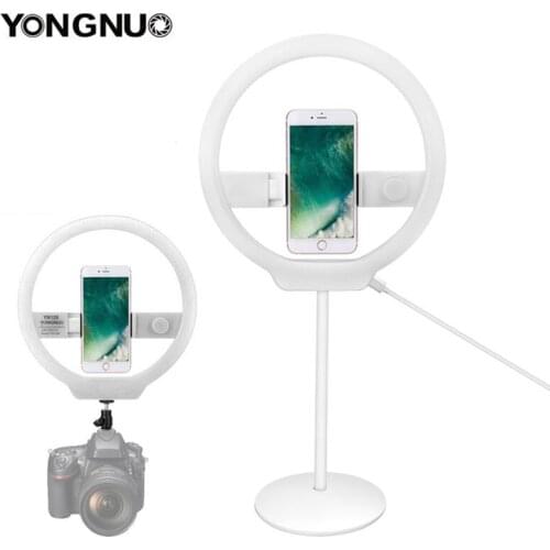 YONGNUO YN128 Mobile Phone LED Fill Light Beauty Lamp 3200K-5500K Adjustable Color Temperature Ring Light For Smart Phones