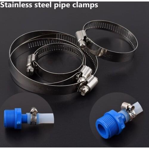 10 Pcs Stainless Steel Hose Clamp Adjustable High Qulity Fuel Line Pipe High Pressure Pipe Clamp Tube Fasterner Spring Clip