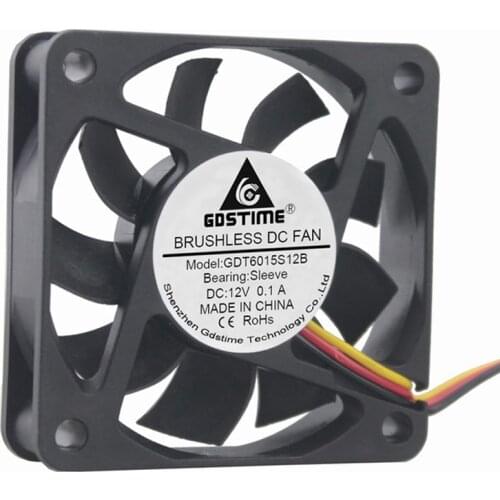 20PCS LOT Gdstime 6015s 6cm 60mm x 15mm DC 12V 3Pin PC Case Radiator Cooling Fan