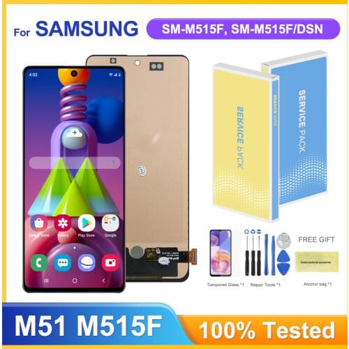 Screen For Samsung Galaxy M51 LCD Display Touch Screen Assembly Digitizer With Frame Parts For Samsung M515 M515F M515F/DSN