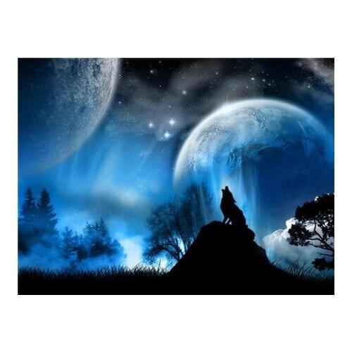 5D DIY Diamond Painting Space Planet Landscape Cross Stitch Kit Mosaic Embroidery Full Square Drill Home Decoration Gift