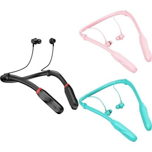 Wireless Bluetooth 5.0 Headset Stereo Headphone in-Ear Earbuds Sports Earphone Neckband for Workout Running