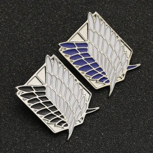 Attack On Titan Brooch Pin Wings of Liberty Freedom Scout Regiment Legion Survey Recon Corp Eren Badge Anime Jewelry Wholesale