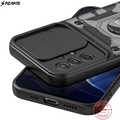 Rzants For Samsung Galaxy A72 A52 A51 A71 A32 4G 5G Case [Jungle tank] Camouflage Lens Proetction RingHolder Military Cool Cover