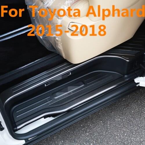 For Toyota Alphard 2015-2018 Black stainless steel welcome pedal refires door sill strip parts Interior decoration Accessories