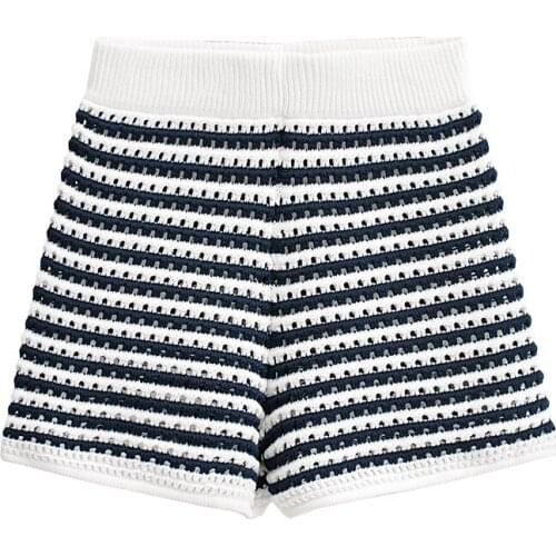 JC·KILIG 2021 Striped Hollow Out Shorts S3195