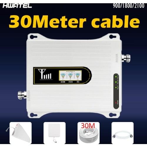 30 40 meter long cable high gain antenna kit booster gsm 3g 4G signal amplifier 2G cell phone triband repeater LTE Saudi Arabia