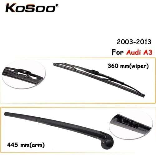 KOSOO Auto Rear Car Wiper Blade For AUDI A3,360mm 2003-2013 Rear Window Windshield Wiper Blades Arm,Car Accessories Styling