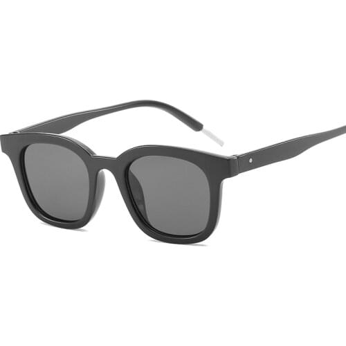 Square sunglasses Retro Red Sun Glasses Transparent Clear Lens Sunglasses for Women Men Metal Frame Shades Eyewear