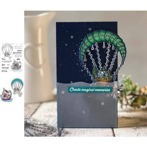 Hot Air Balloon Metal Cutting Dies & Stamps Scrapbook Dariy Decoration Stencil Embossing Template DIY Greeting Card Handmade