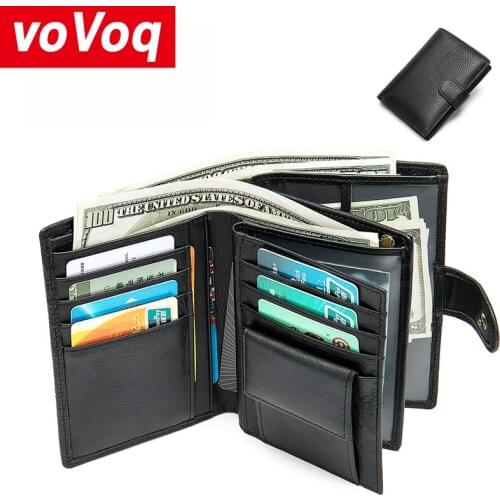 Fashion Mens Business ID Credit Card Wallet Holder Name Cards Case Pocket Organizer 9 Card Slots RFID Multi-functional Position