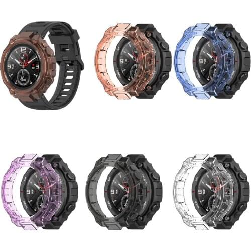 Soft TPU Watch Protective Case Replacement Anti-Fall Sleeve Cover for Amazfit T-Rex Watch Accessories