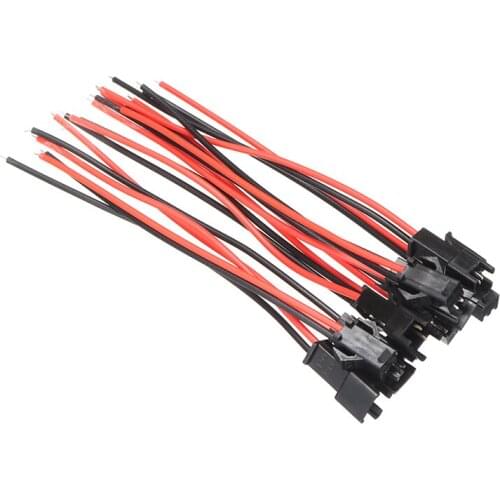 New 5 Pair 2 Pins SM Plug Connector Cable Wire Male with Female 5 Of Each Connector Replacement PVC Plastic Plug Connect