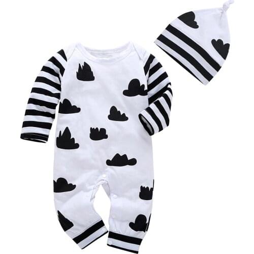 2020 Autumn Baby Boy Girl rompers Infant Long Sleeve Clouds Jumpsuit Cotton newborn Clothes baby clothing set toddler Outfit Set