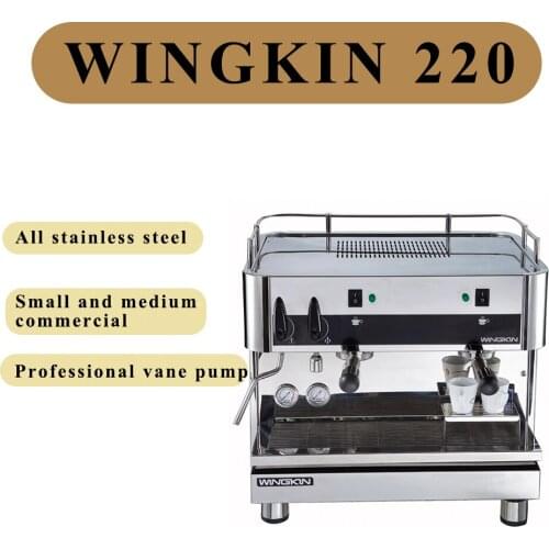Wingkin220 Commercial semi-automatic espresso coffee machine Italy coffee machine Stainless steel Double head with steam pipe