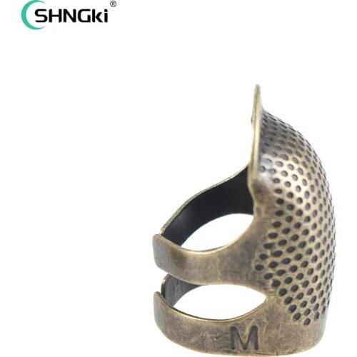 Size S/M Antique Metal Brass Sewing Thimble Needles Finger Protector DIY Helpful Sewing Tools Accessories