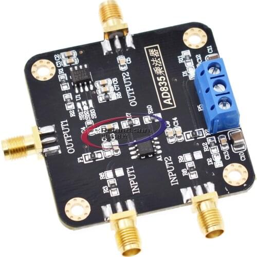 Wideband modulation and demodulation module of AD835 multiplier mixing with the latest stage amplifier 4 quadrant multiplier