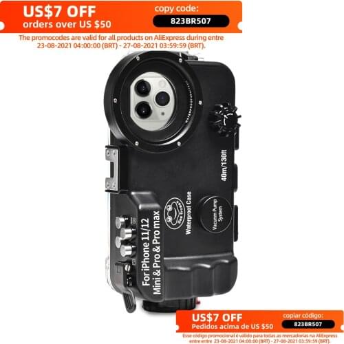 Seafrogs Bluetooth Control Waterproof Phone Case Underwater 40/130fit Professional Diving Case For iPhone 11/12 Mini&Pro&Promax