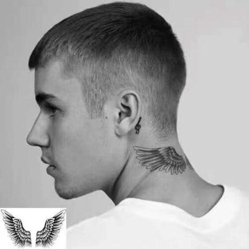 Waterproof Temporary Tattoo Sticker Biebers ’Wing Angel Flash Tatto Body Art Arm Water Transfer Fake Tatoo Men