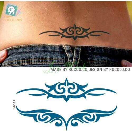 Waterproof Temporary Tattoo Sticker on body sexy waist vines totem tatto stickers flash tatoo fake tattoos for girl women