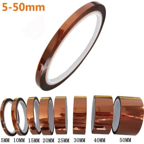 High Temperature Heat BGA Tape Thermal Insulation Polyimide Adhesive Insulating 3D Printing Board Protection 5-50mm