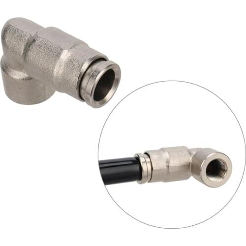 1/8" Female Thread to 3/8" Elbow Metal Connector Garden Water Pipe Connector 1/8" Nozzles 9.52mm Pipe Quick Couplings 10 Pcs
