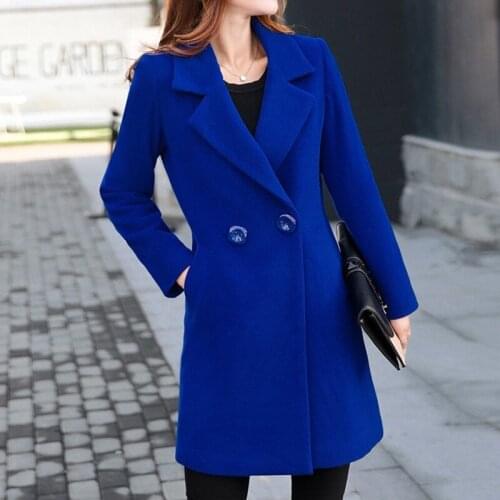 2020 New Korean Women Winter Jackets Coats Fashion Elegant Warm Coat Female Casual Woolen Coat Plus Size 4XL Long Ladies Jackets