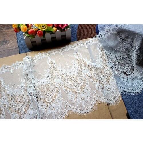 2018 Latest Design French Style Chantilly Lace Trim Eyelash Trim Lace Fabric For Craft, Table Cloth, Women Clothes